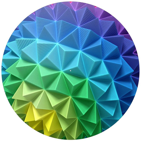 Age Print Panno Feltro Per Giradischi Pattern 3D Rainbow Slipmat