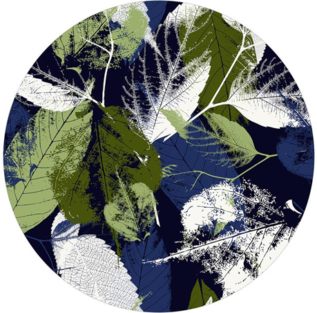 Age Print Panno Feltro Per Giradischi Pattern Leaves Slipmat