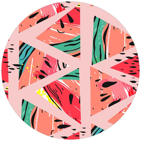 Age Print Panno Feltro Per Giradischi Pattern Watermelons Slipmat