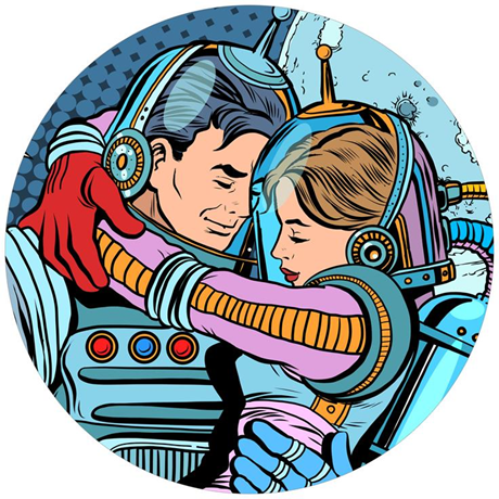 Age Print Panno Feltro Per Giradischi Space Love Slipmat