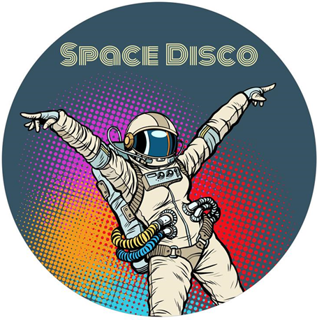 Age Print Panno Feltro Per Giradischi Space Disco Slipmat