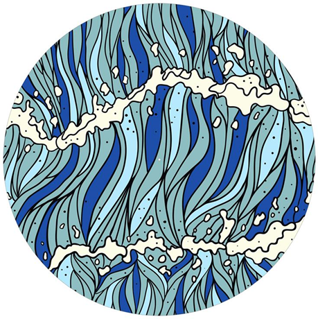 Age Print Panno Feltro Per Giradischi Pattern Waves Slipmat Age Print Panno Feltro Per Giradischi Pattern Waves Slipmat