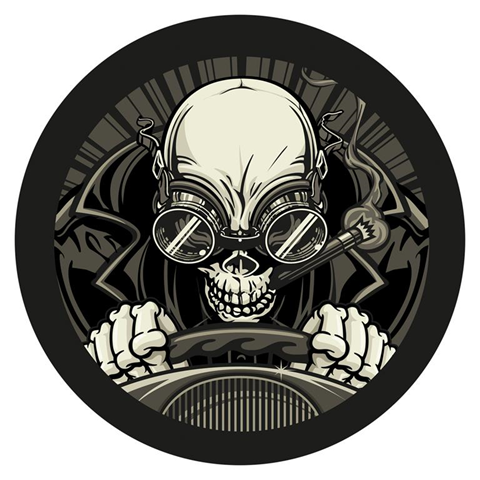Age Print Panno Feltro Per Giradischi Driving Skull Slipmat Age Print Panno Feltro Per Giradischi Driving Skull Slipmat