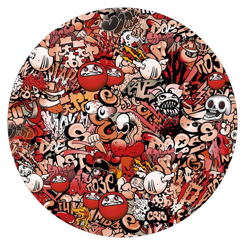 Age Print Panno Feltro Per Giradischi Graffiti Slipmat