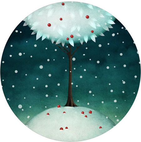 Age Print Panno Feltro Per Giradischi Imaginaria Winter Slipmat