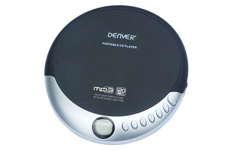 Denver Electronics DMP-389 Portable CD player Nero, Argento