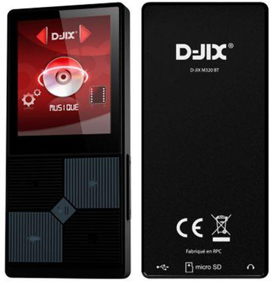 D-Jix M320 BTFM lettore e registratore MP3/MP4 Lettore MP3 Nero