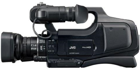 JVC GY-HM70E - Telecamera con zoom 10x, colore: Nero