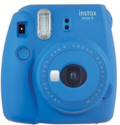 Fujifilm Instax Mini 9 Cobalt Blue Fotocamera Istantanea per Foto Formato 62x46 mm, Blu