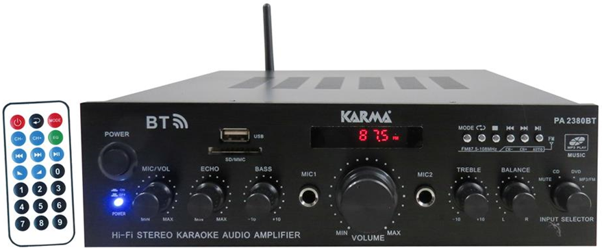 Karma Italiana PA 2380BT 4.0canali Casa Con cavo e senza cavo Nero amplificatore audio Karma Italiana PA 2380BT 4.0canali Casa Con cavo e senza cavo Nero amplificatore audio