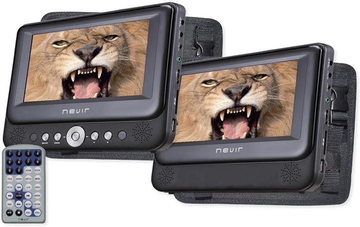 Nevir NVR-2772DVD-PDCU Portable DVD player Da tavolo 7" 800 x 480Pixel Nero lettore DVD/Blu-Ray portatile Nevir NVR-2772DVD-PDCU Portable DVD player Da tavolo 7" 800 x 480Pixel Nero lettore DVD/Blu-Ray portatile