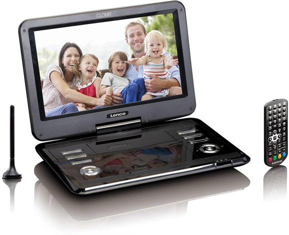 Lenco DVP-1273 lettore DVD/Blu-Ray portatile Portable DVD player Convertibile Nero 29,5 cm (11.6") 1280 x 720 Pixel