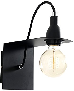 Genius Tomasucci Genius Black Applique, E27, 40 watts, Nero Genius Tomasucci Genius Black Applique, E27, 40 watts, Nero