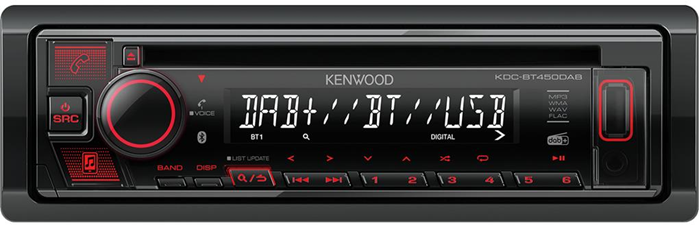 Kenwood KDC-BT450DAB Ricevitore multimediale per auto Nero 50 W Bluetooth