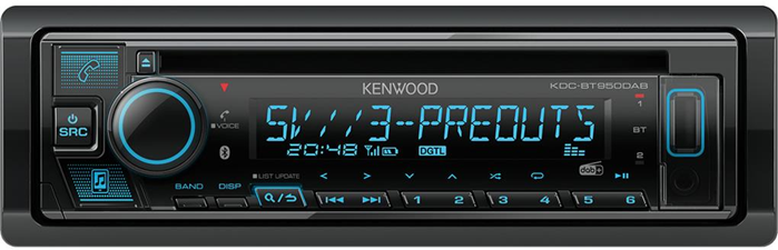 Kenwood KDC-BT950DAB Ricevitore multimediale per auto Nero 50 W Bluetooth