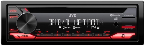 JVC KD-DB622BT Ricevitore multimediale per auto Nero 200 W Bluetooth