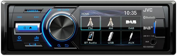 JVC KD-X561DBT Ricevitore multimediale per auto Nero, Blu 180 W Bluetooth