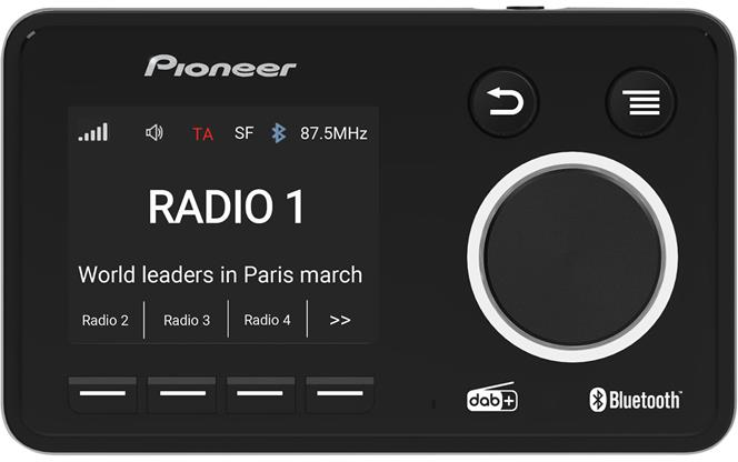 Pioneer SDA-11DAB ricevitore audio bluetooth Nero