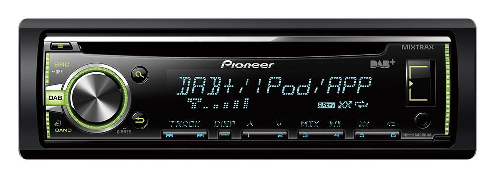 Pioneer DEH-X6800DAB car media receiver - car media receivers (AM, DAB+, FM, LCD, Black, AAC, MP3, WAV, WMA)