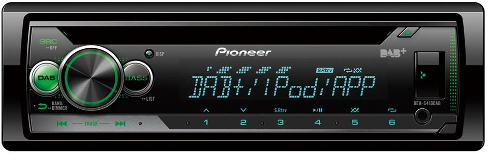 Pioneer DEH-S410DAB Ricevitore multimediale per auto Nero Pioneer DEH-S410DAB Ricevitore multimediale per auto Nero