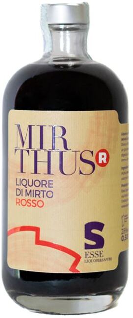 Esse Liquori e Sapori MIRTHUS R - Liquore artigianale di mirto rosso selvatico del Sud Sardegna (bottiglia 50 cl)