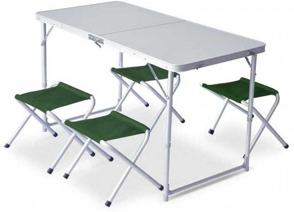 Pinguin Furniture Set Folding Camping Table Argento