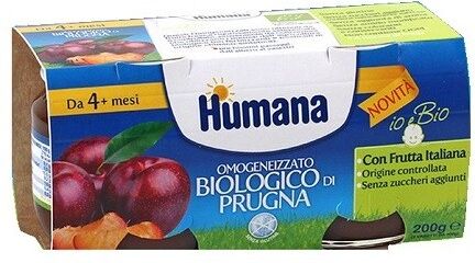 Humana Omog Prugna Bio 2x100g Humana Omog Prugna Bio 2x100g