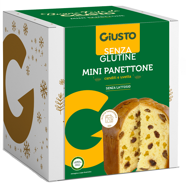 Giusto Senza Glutine Mini Panettone Uvetta E Canditi 100 G