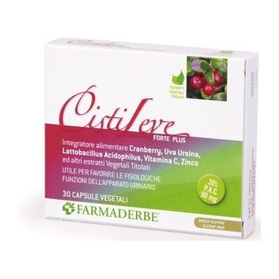 Farmaderbe Cistileve Forte Plus - Supporto urinario 30 capsule Farmaderbe Cistileve Forte Plus - Supporto urinario 30 capsule