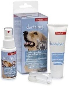 Candioli Veterinari Dentalpet Kit 50ml+spry 50ml+dit Candioli Veterinari Dentalpet Kit 50ml+spry 50ml+dit