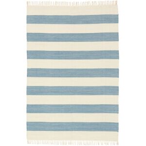 RugVista Cotton stripe Tappeto - Blu chiaro 160x230