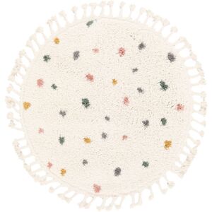 RugVista Confetti Tappeto - Bianco sporco  Ø 100