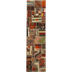 Annodato a mano. Provenienza: Persia Kilim Patchwork Tappeto 80x300