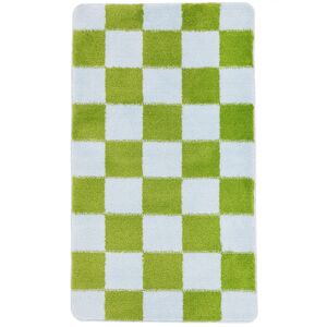 RugVista Luca Chess tappeto da bagno - Verde chiaro / Blu chiaro 67x117
