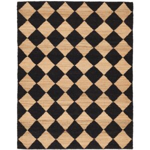 RugVista Romboz Jute Tappeto - Marrone chiaro / Nero 180x240