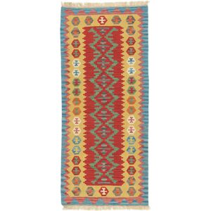 Annodato a mano. Provenienza: Persia / Iran Kilim Ghashghai Tappeto 84x191