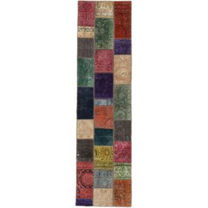 Annodato a mano. Provenienza: Persia / Iran Patchwork Tappeto 81x302