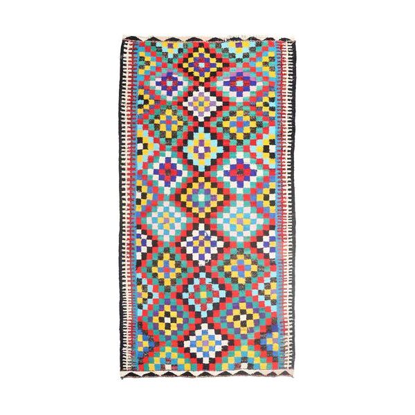annodato a mano. provenienza: persia / iran 183x360 tappeto orientale kilim tappeto passatoie rosso/beige (lana, persia/iran)