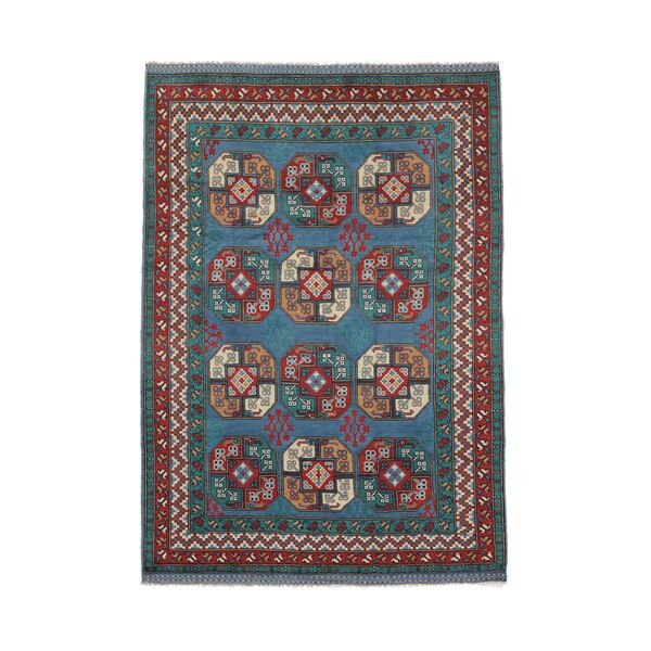 annodato a mano. provenienza: afghanistan tappeto afghan fine tappeto 200x281 rosso scuro/blu scuro (lana, afghanistan)