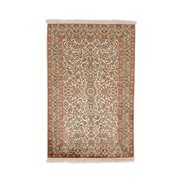 annodato a mano. provenienza: india tappeto cachemire puri di seta tappeto 72x128 marrone/beige (seta, india)