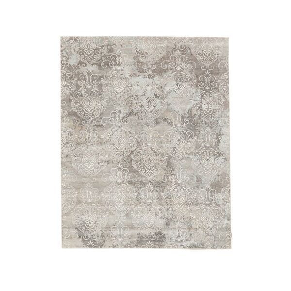 annodato a mano. provenienza: india tappeto contemporary design tappeto 237x297 giallo/grigio ( india)