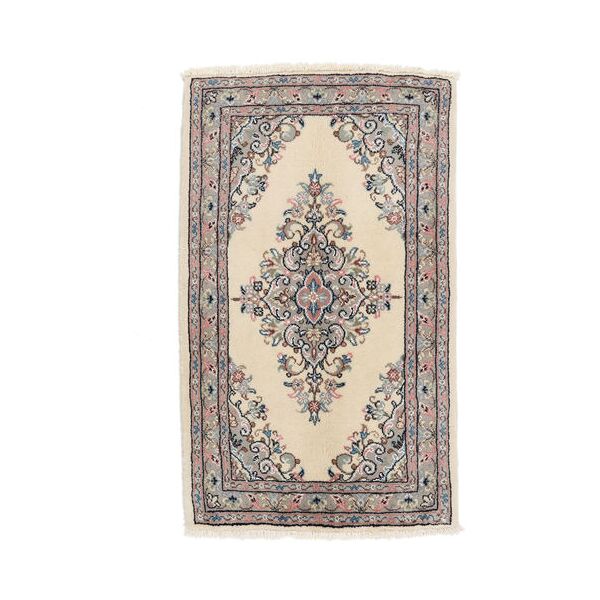 annodato a mano. provenienza: persia / iran keshan fine tappeto 64x106 persiano tappeto di lana beige/marrone piccolo tappeto