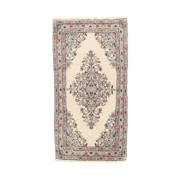 annodato a mano. provenienza: persia / iran 60x112 tappeto orientale keshan fine tappeto beige/marrone (lana, persia/iran)