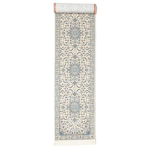rugvista nain emilia tappeto - bianco crema / blu chiaro 80x400