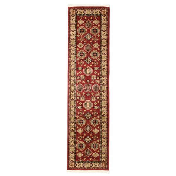rugvista shirvan kazak tappeto - rosso / beige 80x300