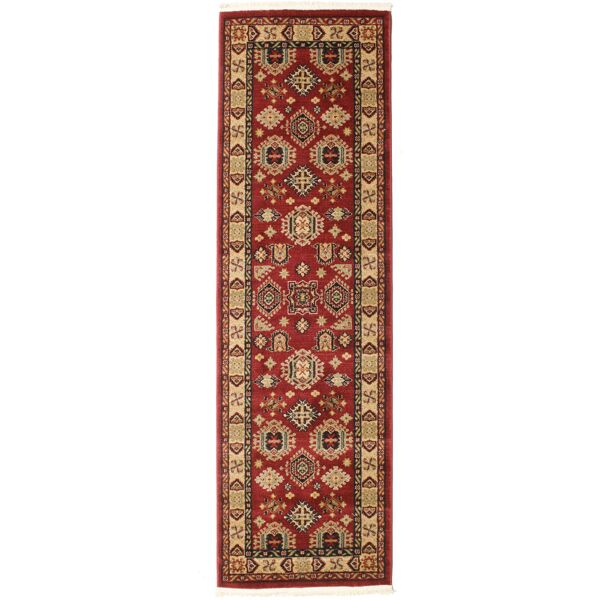 rugvista shirvan kazak tappeto - rosso / beige 80x250