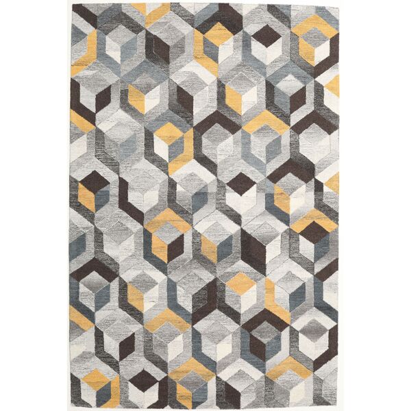 rugvista cube tappeto - grigio / d'oro 200x300