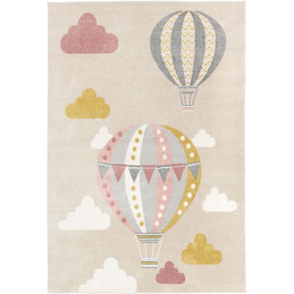 rugvista balloon ride tappeto - beige / rosa 140x200