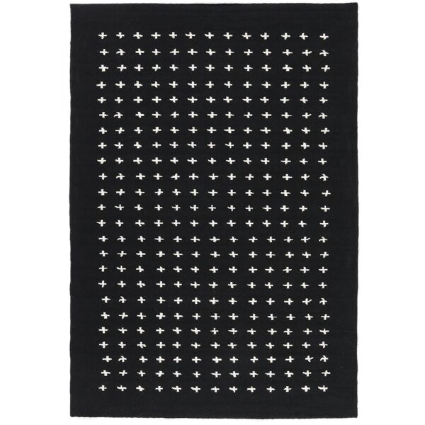 annodato a mano. provenienza: india million cross tappeto - nero 200x300