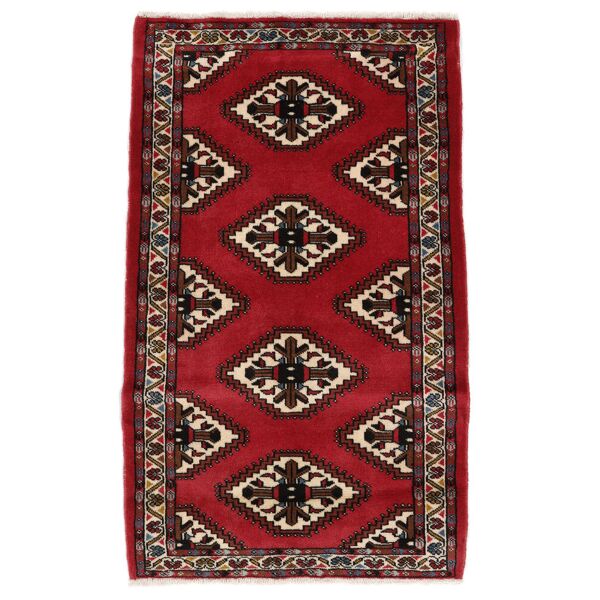 annodato a mano. provenienza: persia / iran turkaman tappeto 70x117
